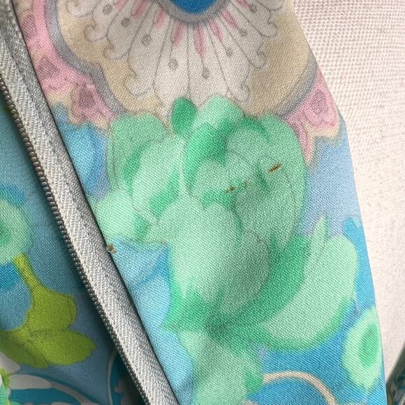 Vintage 60s 70s Nardiello for Rona NY Floral Dress DeepV Rhinestones Size Small - Picture 11 of 13